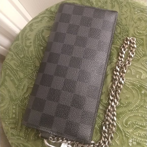 Louis Vuitton Graphite Accordion Wallet with Chain - Picture 4 of 15